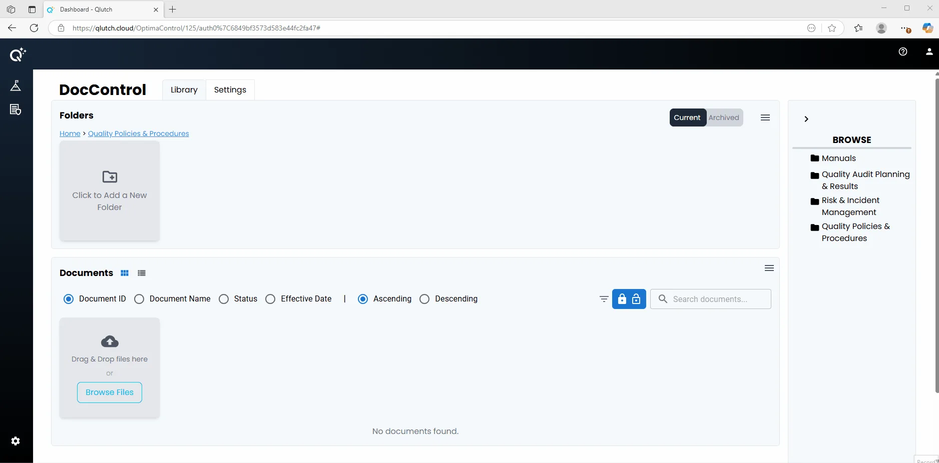 3. Select Archive Folder