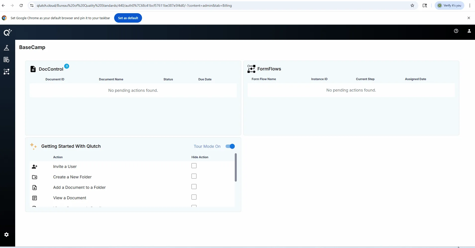 Navigate to Admin