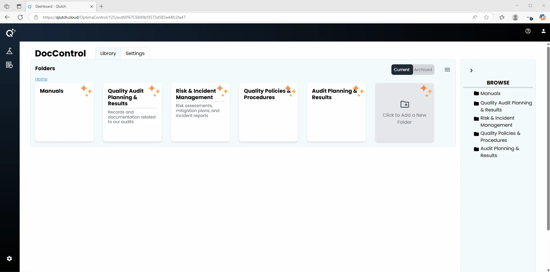 1. Select Folder for Document