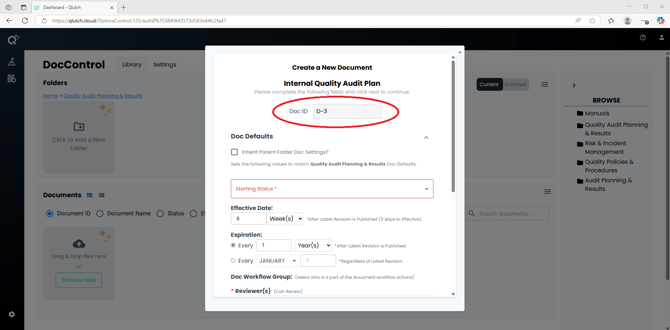 3. Doc ID Screenshot
