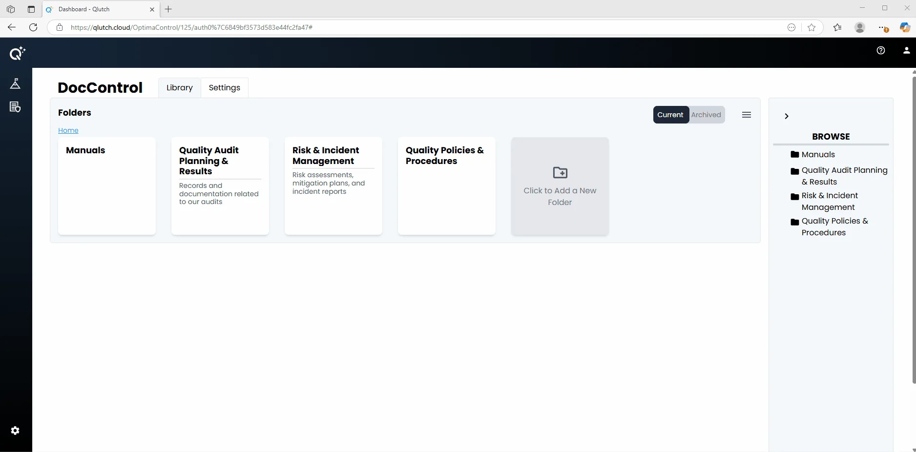 2. Locate Folder to Archive