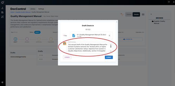 AI in Draft Summaries
