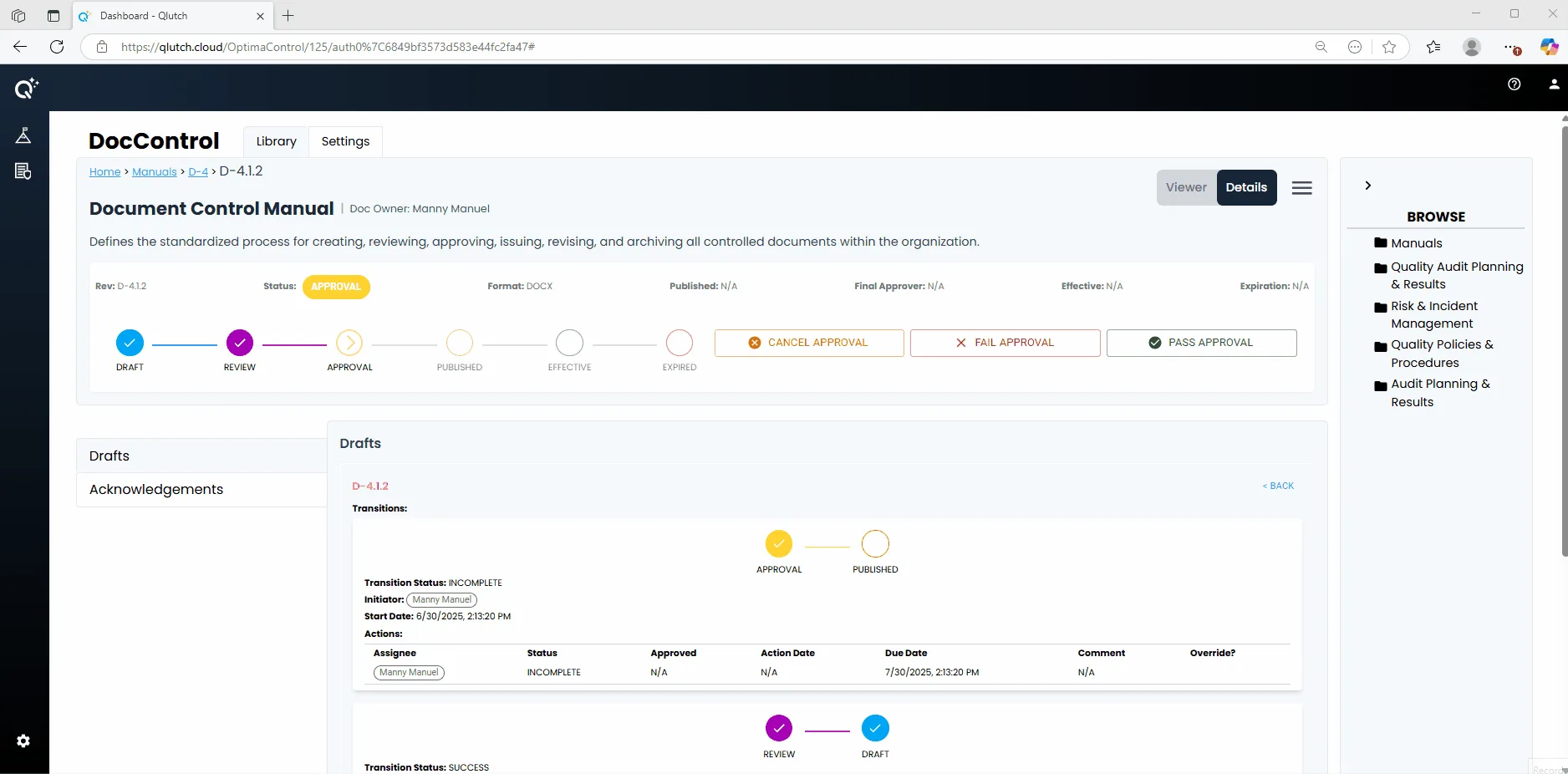 5. Monitor Approvals